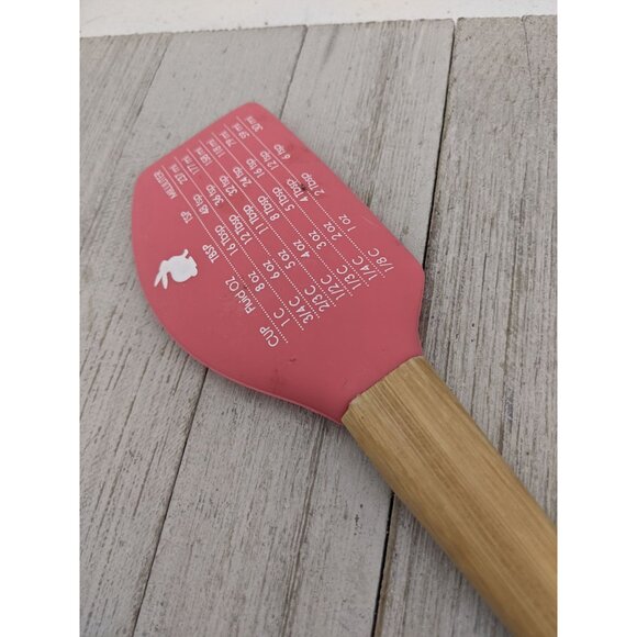 Happy Easter Bunny Silicone Spatula 12 1/4" Wood Handle Rabbit - Picture 5 of 6